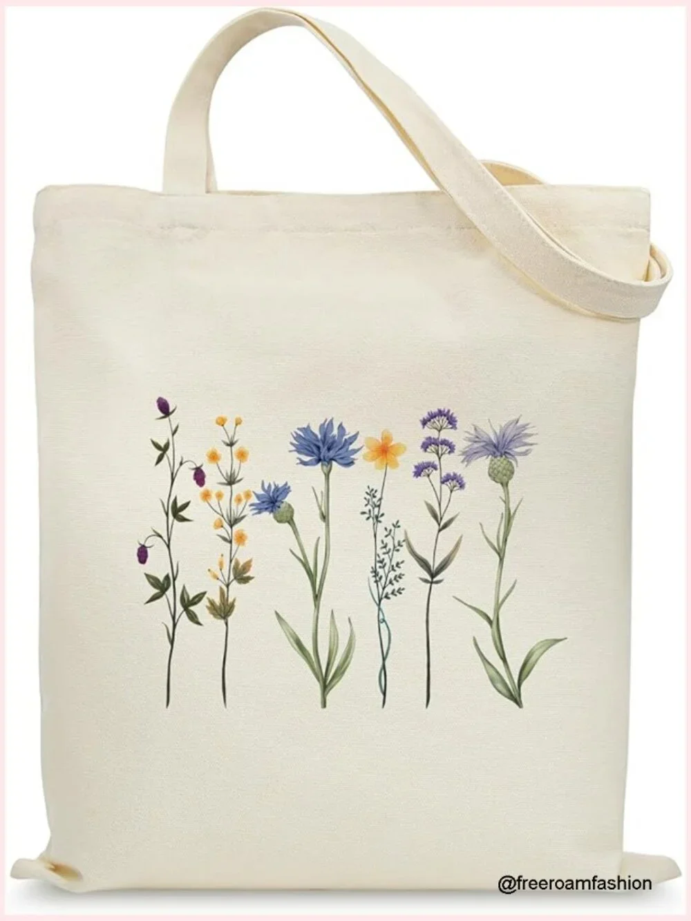 Canvas Tote Bag with Inner Pocket, 15.7x13.8 Inches, Heavyweight Durable